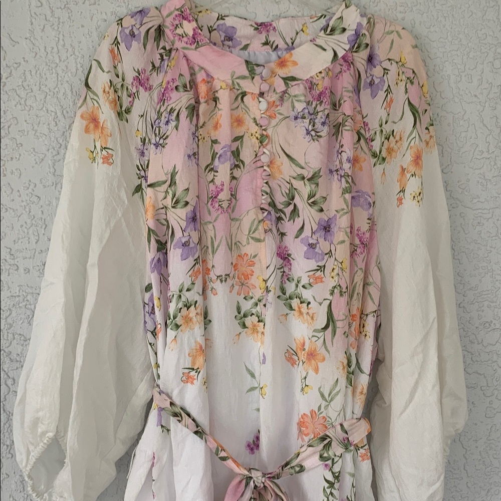 52Seven elegant Floral White and Purple Women's Dress size 20W - Picture 6 of 16